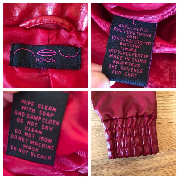 Neu Look Red Faux Leather Moto Jacket - Picture 12 of 12